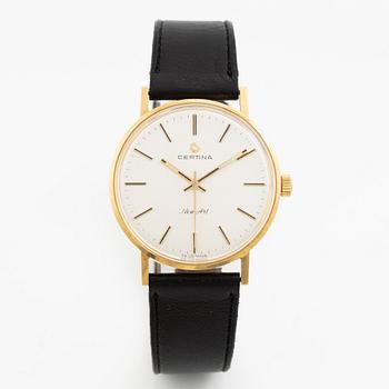 Certina, New Art, 18K gold, wristwatch, 33.5 mm.