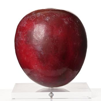 Hans Hedberg, a large faience sculpture of a plum, Biot, France.