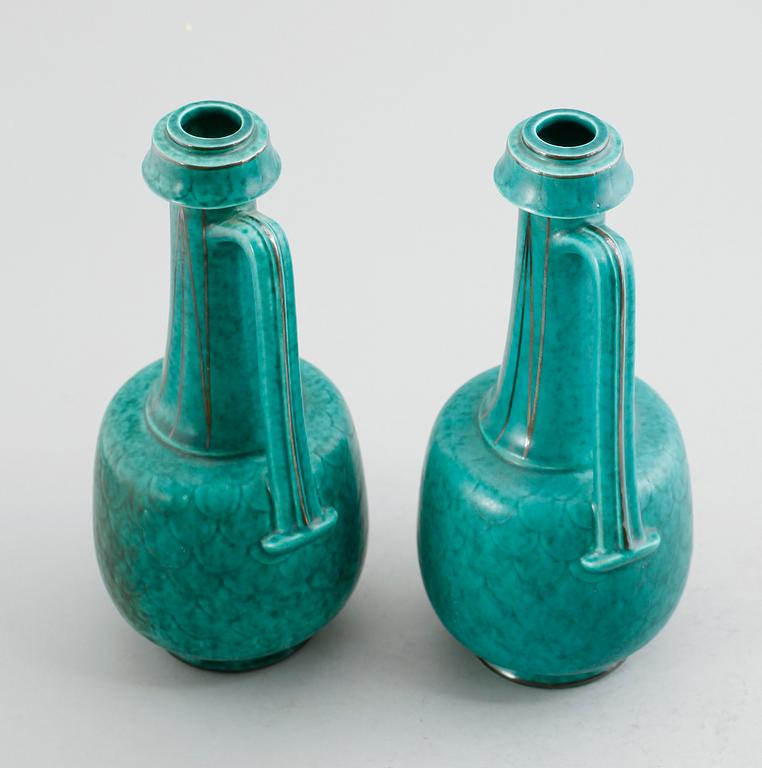 KANNOR, 1 par, stengods, Argenta, Gustavsberg, 1930/40-tal.