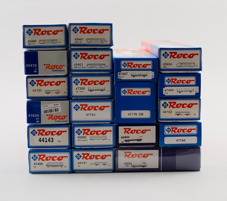 SAMLING MODELLTÅGSDELAR, 24 delar, Roco.