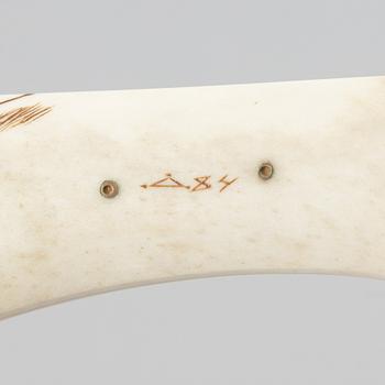 Svante Larsson, a reindeer horn knife, Lappträsk.