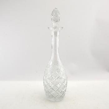 Decanters 3 pcs early 20th century cut glass.