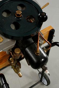 An early 20th century rowboat motor 
by Evinrude Detachable Rowboat Motor Company,
Milwaukee in Wisconsin.