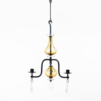 Erik Höglund, a chandelier and a candlestick, Boda Smide.