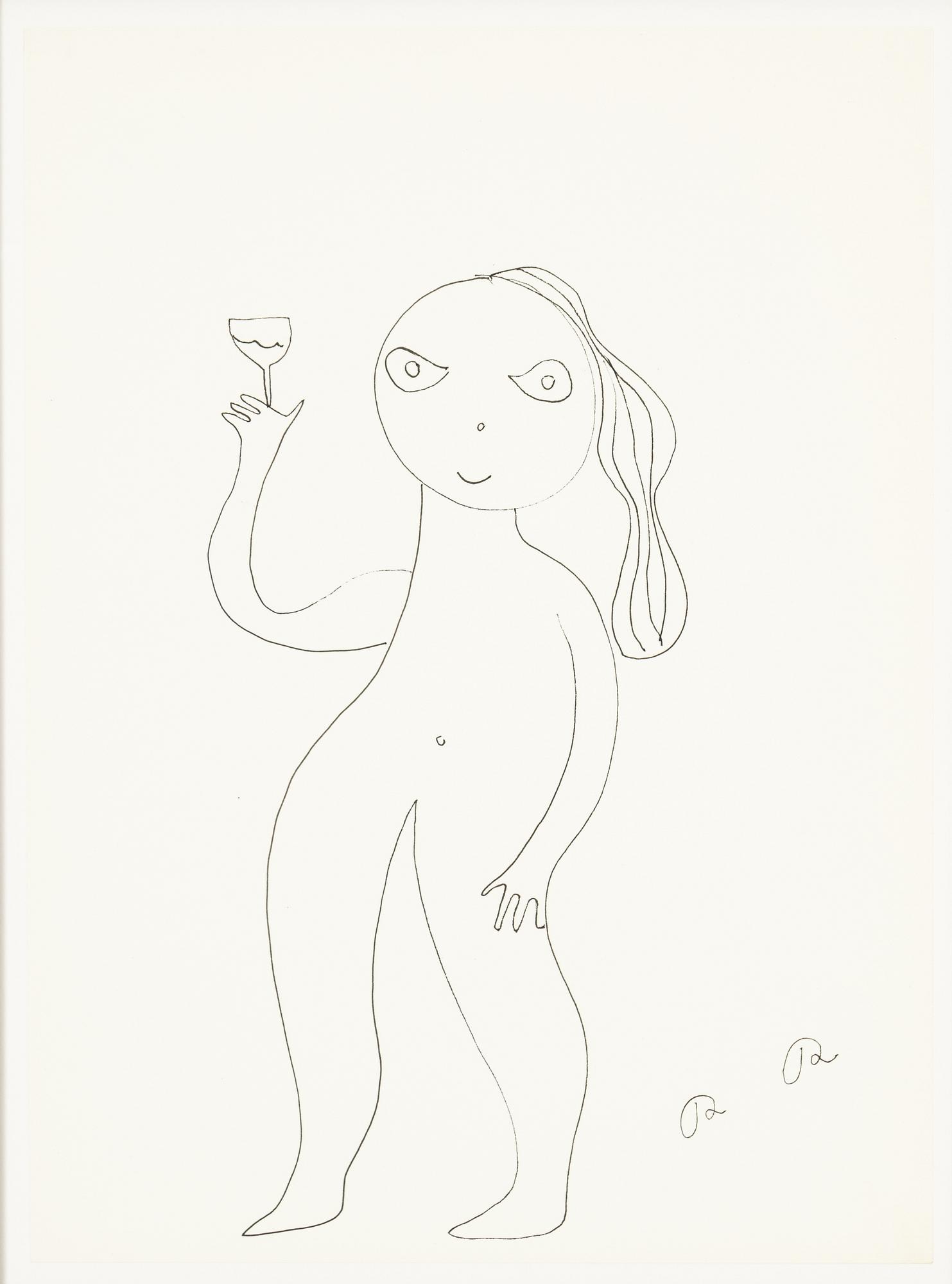 Roger Risberg, indian ink drawing, signed. Executed in 2008.