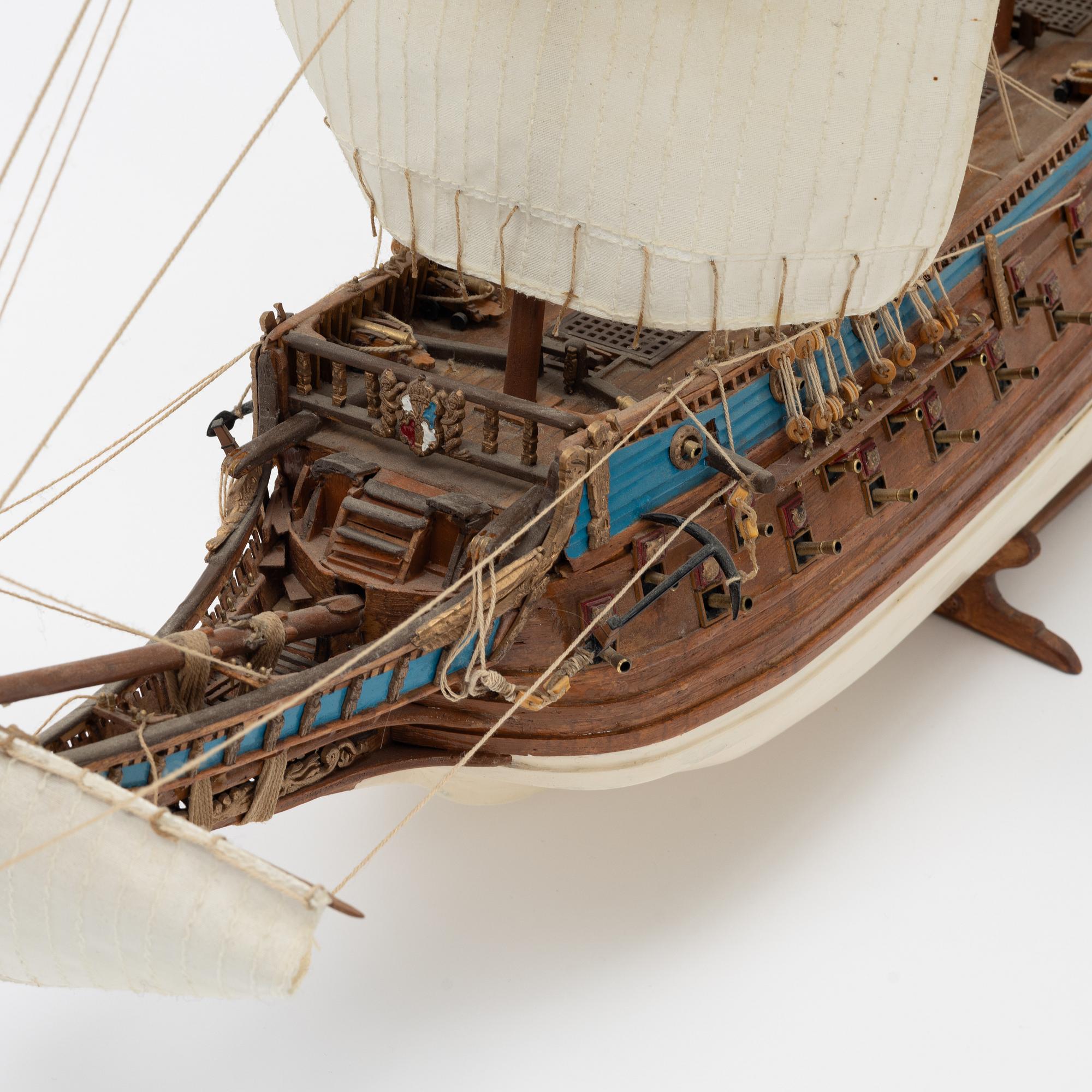 Model ship, the Royal Ship Vasa, around the year 2000.