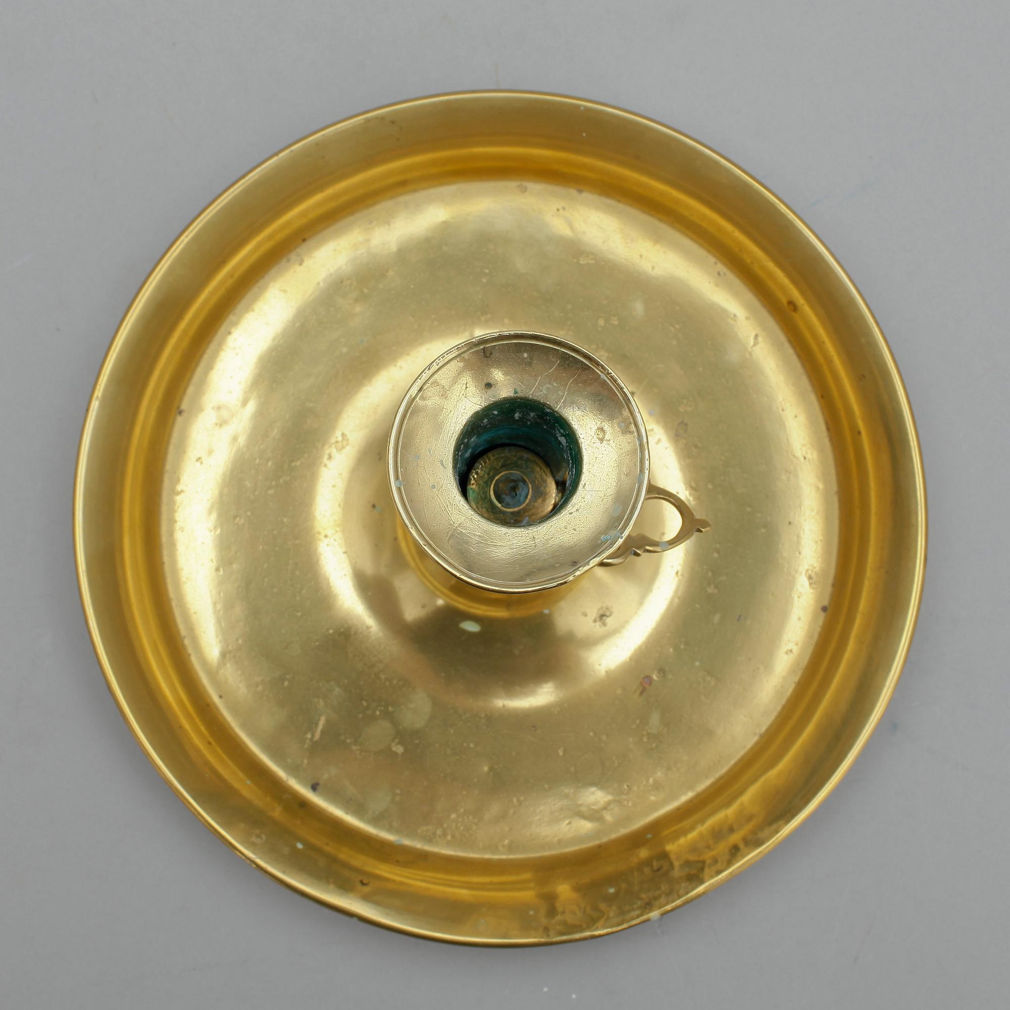 LJUSSTAKE, mässing, 1800-tal.