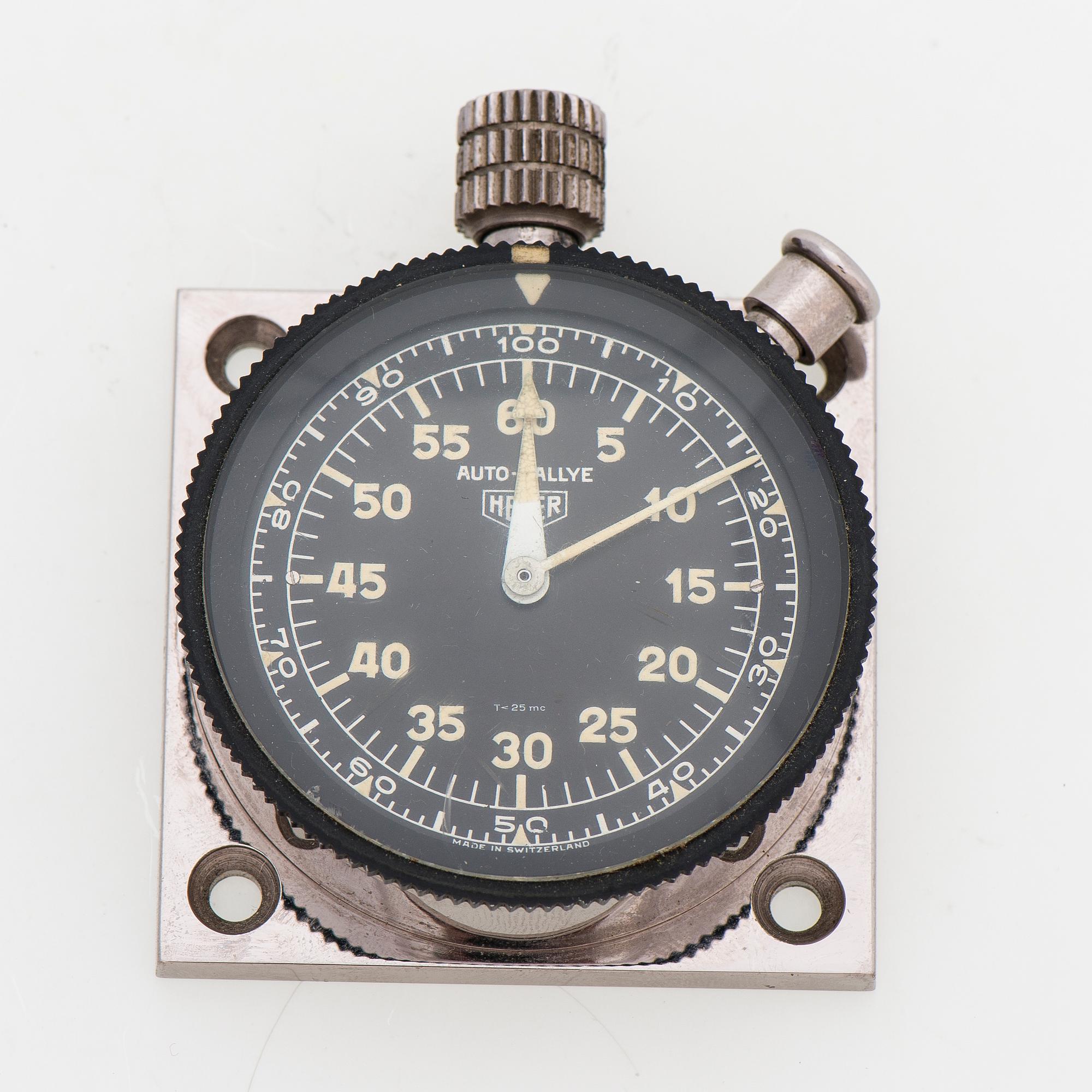 HEUER Auro Rallye dash board stopwatch 55 mm. Bukowskis