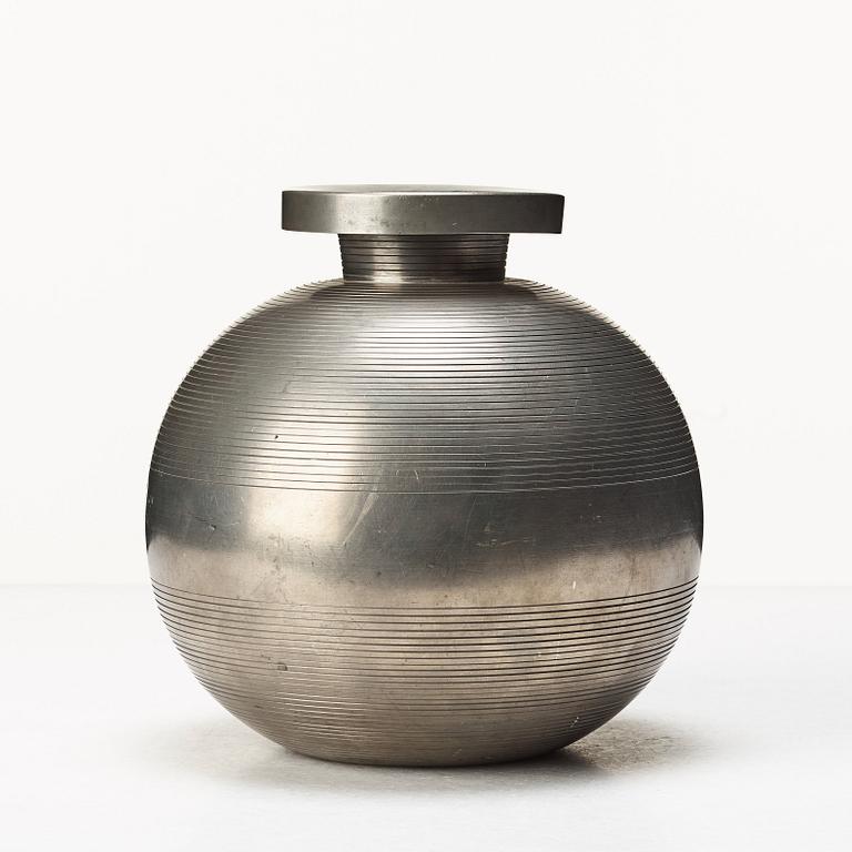 Sylvia Stave, a pewter vase, for CG Hallberg, Stockholm 1932.