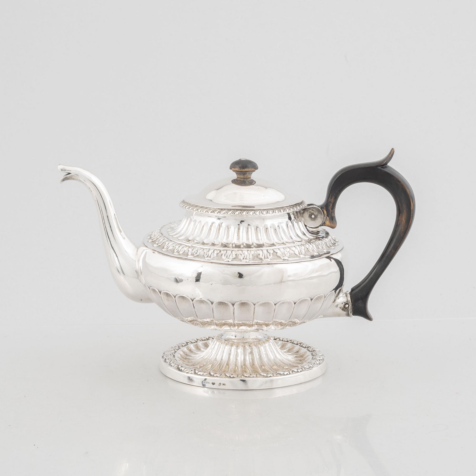 Gustaf Fredrik Richter, an Empire silver teapot, Stockholm, 1836.