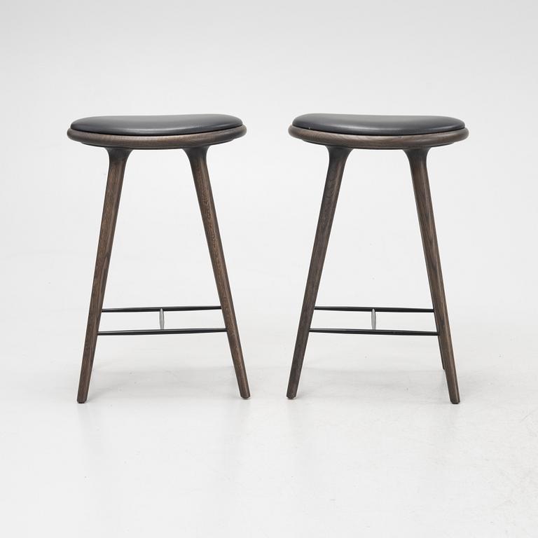 Space Copenhagen, barpallar, ett par, "Mater Stool", Mater, Danmark.