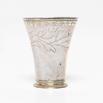 Beaker, silver, Bengt Björn, Västerås, 1742.