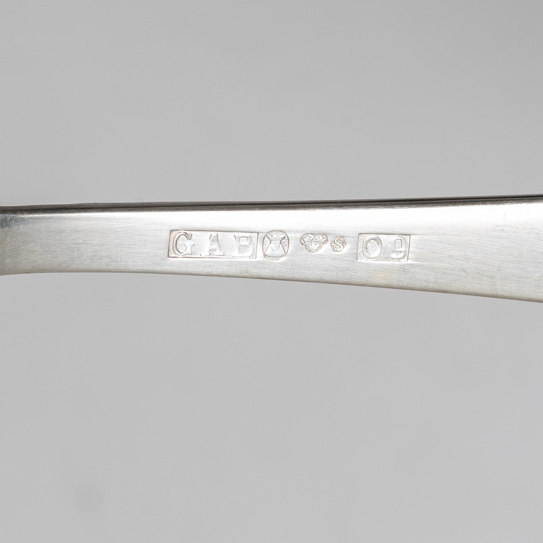 Jacob Ängman, bestickservis, 69 delar, silver, "Rosenholm", GAB, Stockholm, 1955-64.