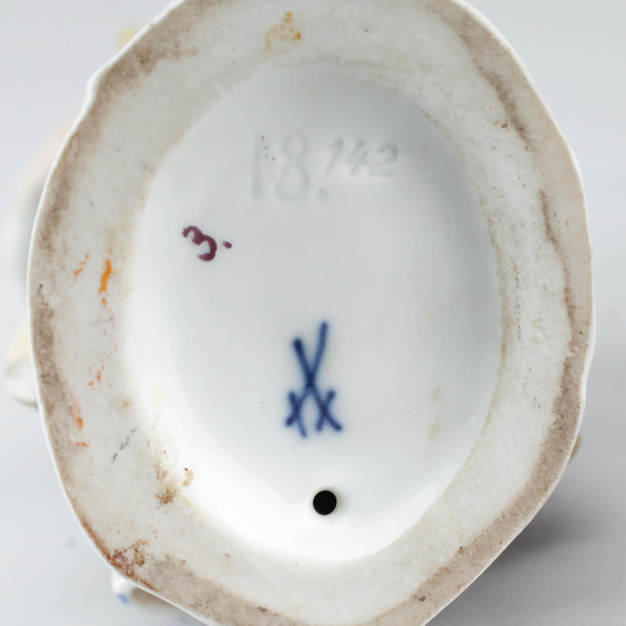 FIGURER, 1 par, porslin, Meissen, 1900-talets första hälft.