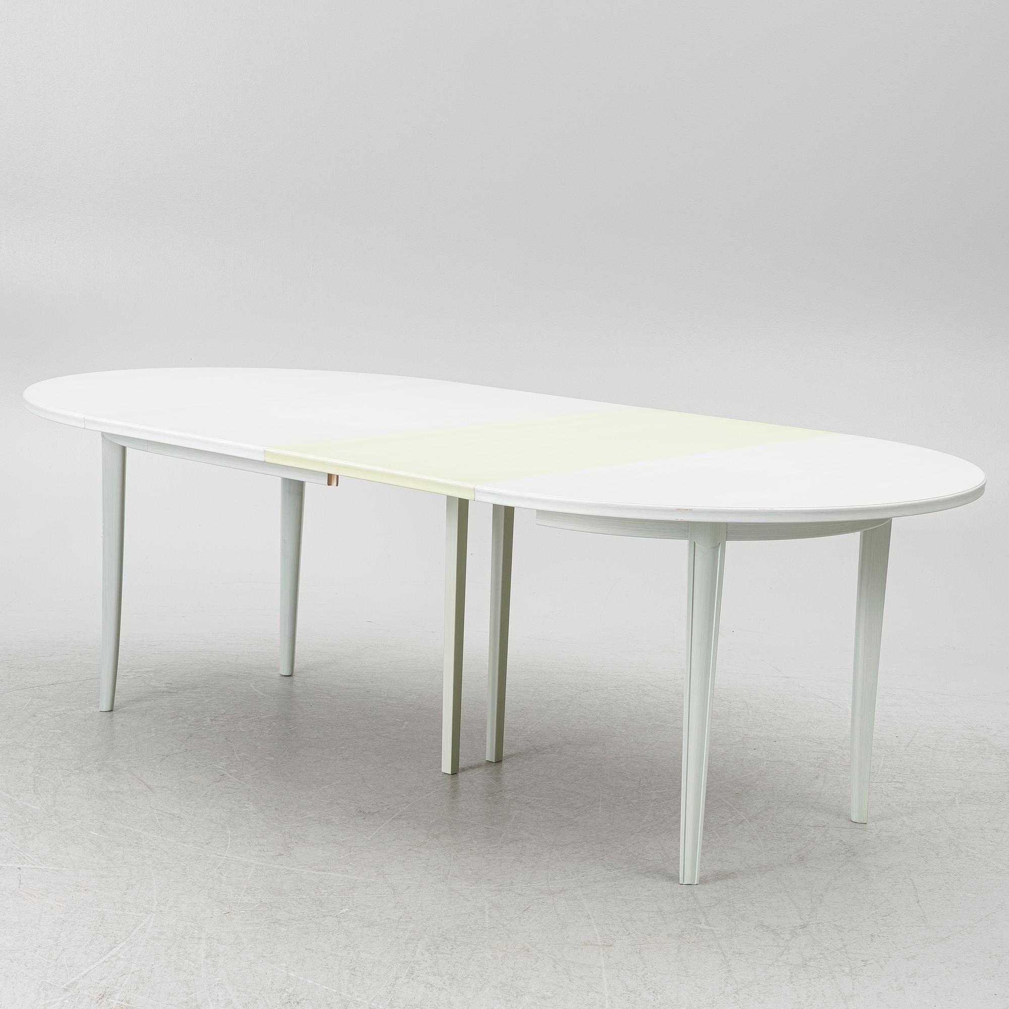 Carl Malmsten, a dinner table with six chairs, 'Brunnsviken', Sweden, second half of the 20th century.