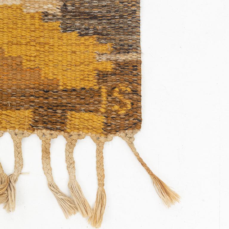 Ingegerd Silow, a flat weave rug, signed IS, c. 200 x 138 cm.
