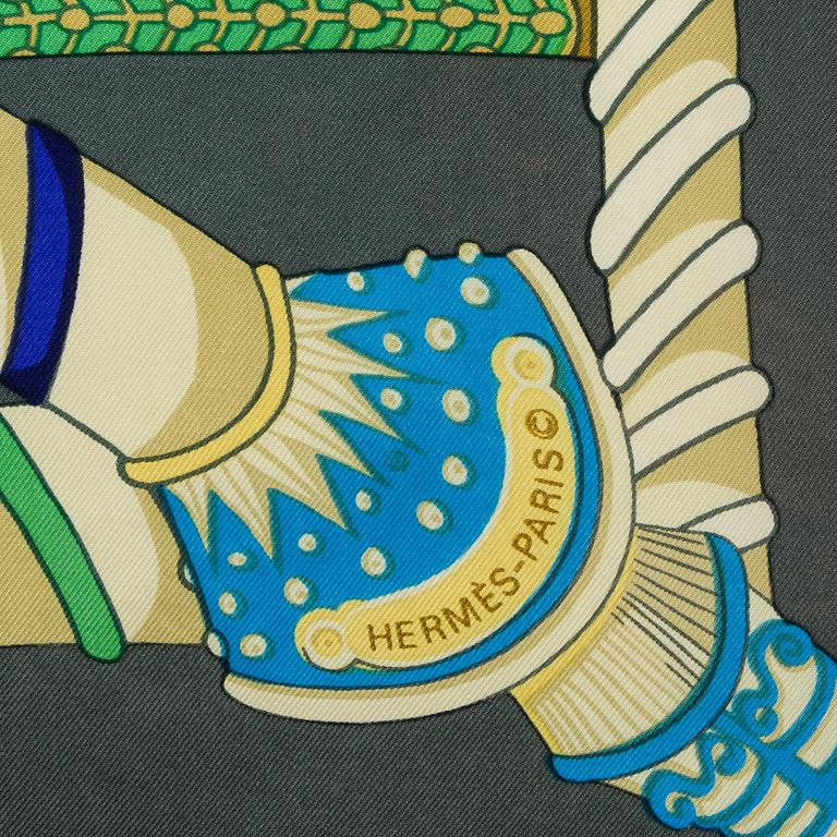 HERMÈS, scarf, "Etendards et Bannieres", Annie Faivre, 1st and unique edition 1984.