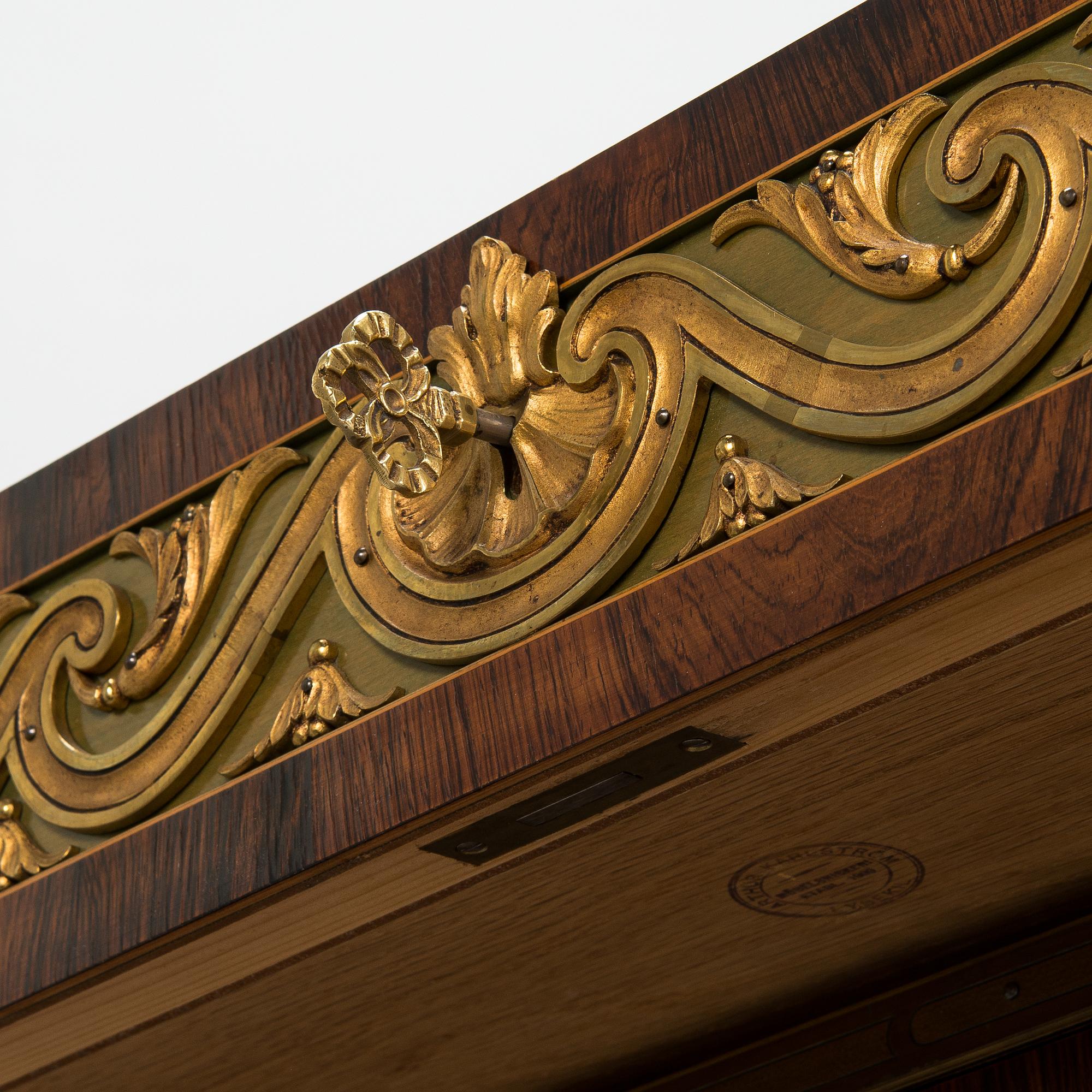 A Swedish Louis XVI-style chest of drawers, signed Arthur Karlström, Lysekil, Sweden, dated 1946.