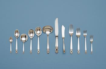 497. A set of 79 pcs of Johan Rohde's flatware 'Acorn', by Royal Danish U.S.A.