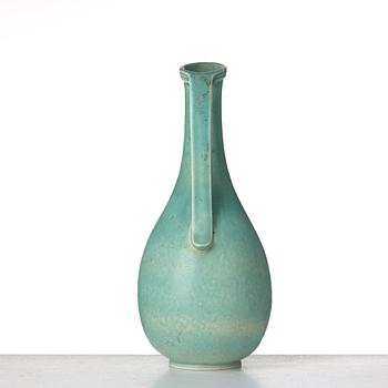 Gunnar Nylund, a stoneware ewer, Rörstrand, and a vase by unknown designer, mid 20th century.
