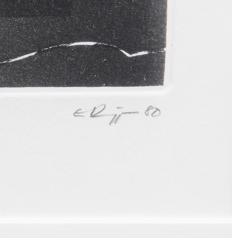 ESA RIIPPA, etsning, signerad och daterad -80, numrerad Tpl'a 41/100.
