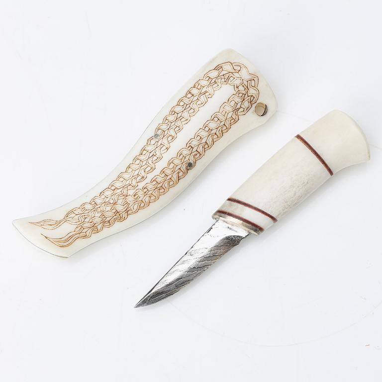 Bertil Fällman jewellery knife in box, signed, 1990s.
