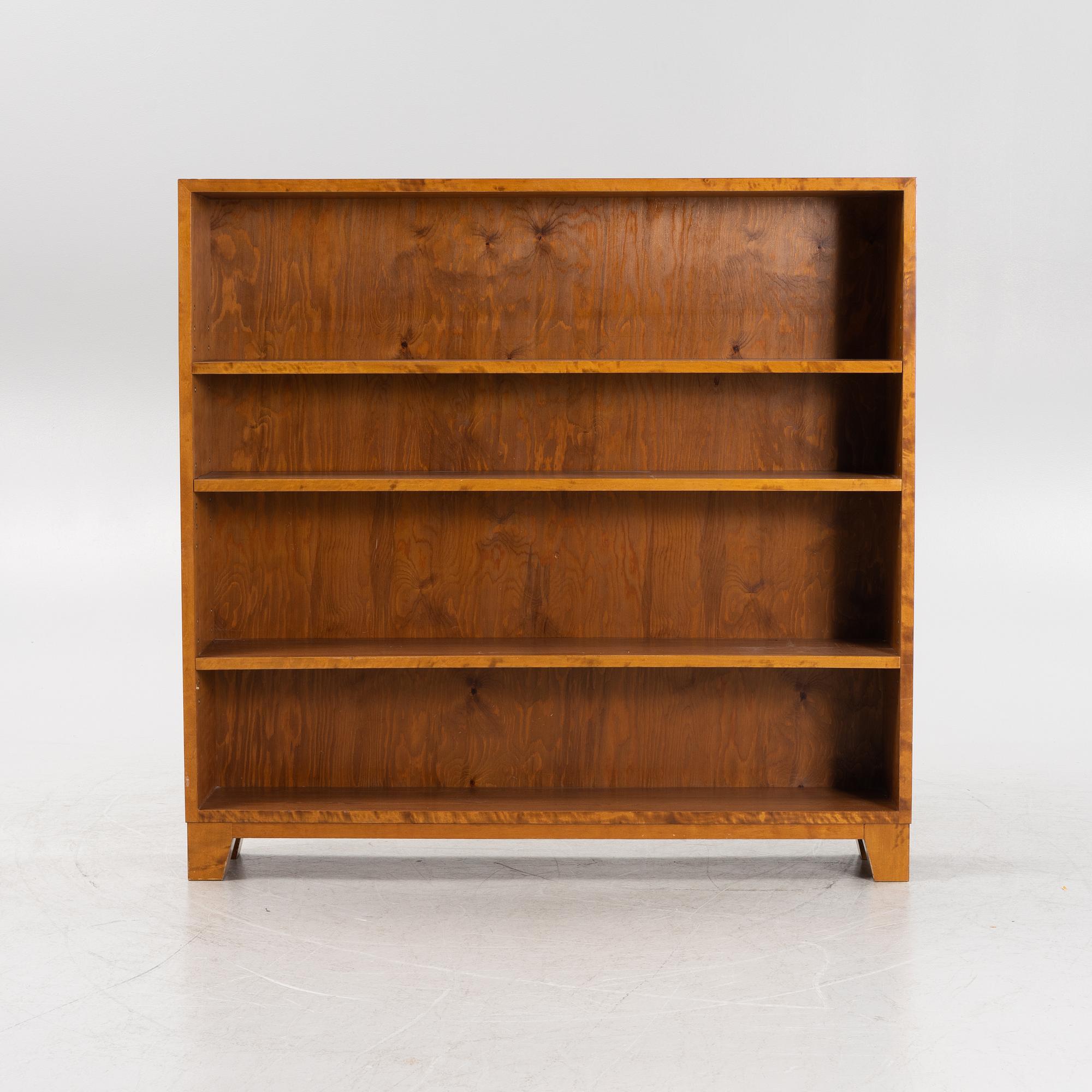 A birch veneered book case, 1930s/40s.