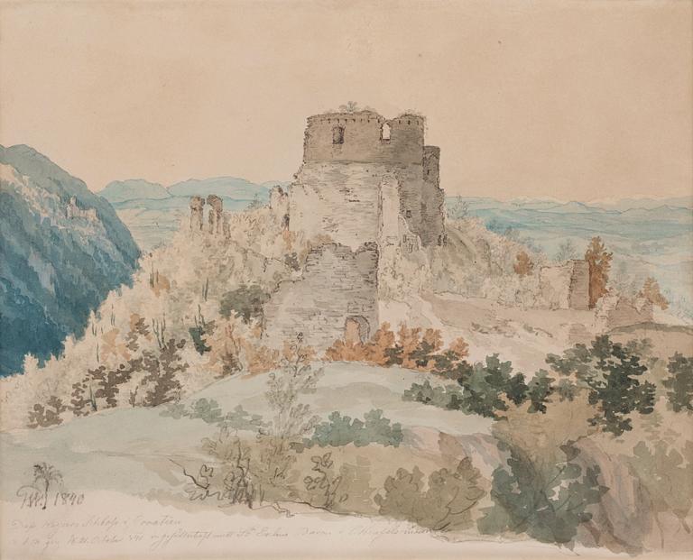 Gustaf Wilhelm Palm, Ruinerna av det kejserliga slottet utanför Split, Kroatien.