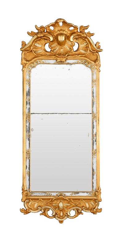 A Swedish Rococo 18th Century mirror.