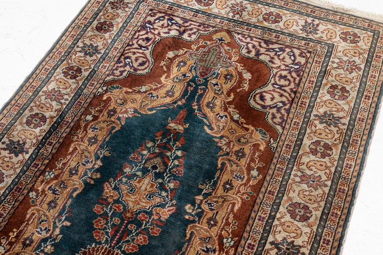 A rug, silk Kayseri, ca. 135 x 90 cm.