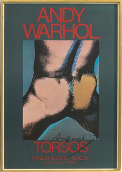 Andy Warhol, After, “Torsos”, exhibition poster, Prigioni Vecchie – Venice, 1977.