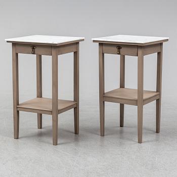A pair of bedside tables, mid 20th century.