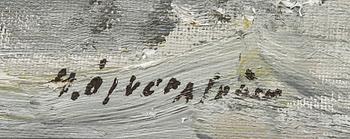 Hugo Öfverström, Translation: "Fishing boat at sea".