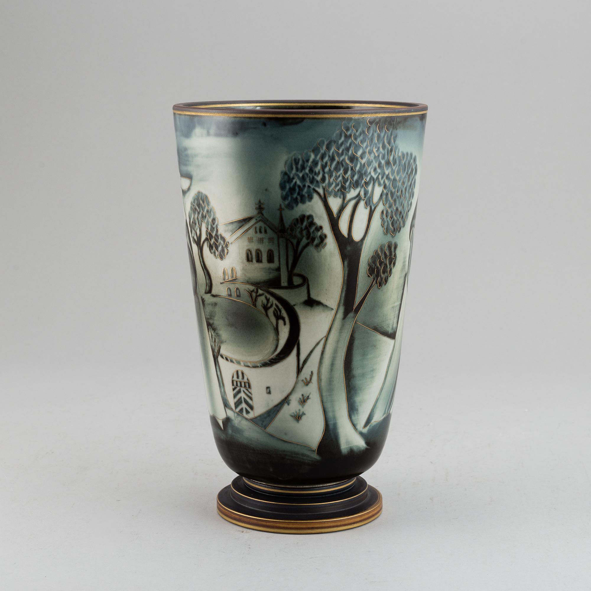 GUNNAR NYLUND, a "Flambé" stoneware vase, Rörstrand, Swede, 1930-40's.