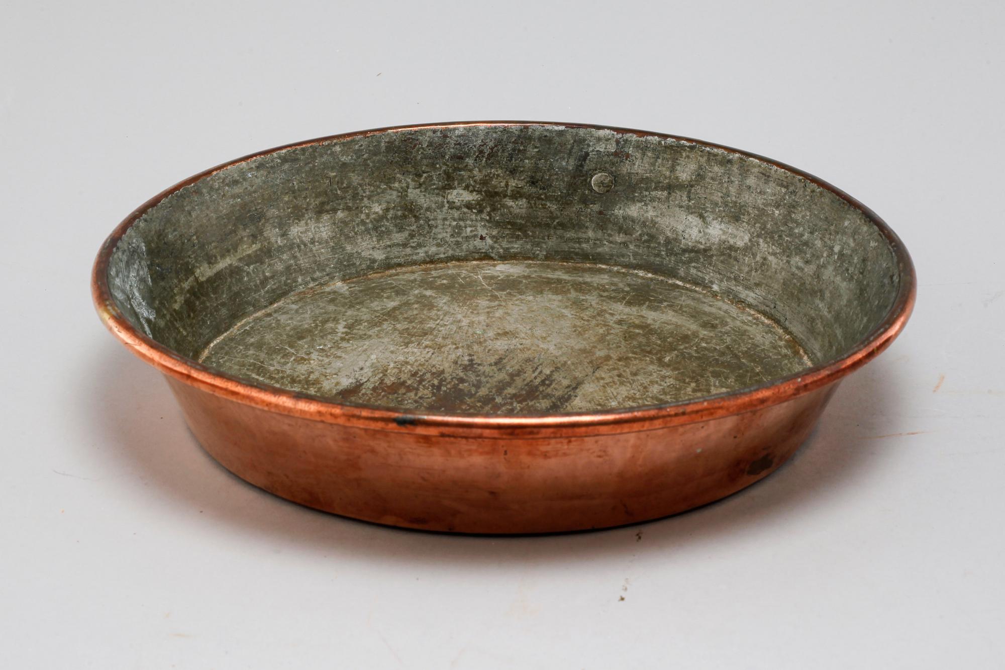 Six pieces of 19th century copper molds.