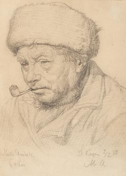 231. Michael Ancher, Portrait of Niels Gaihede (1816-1890).