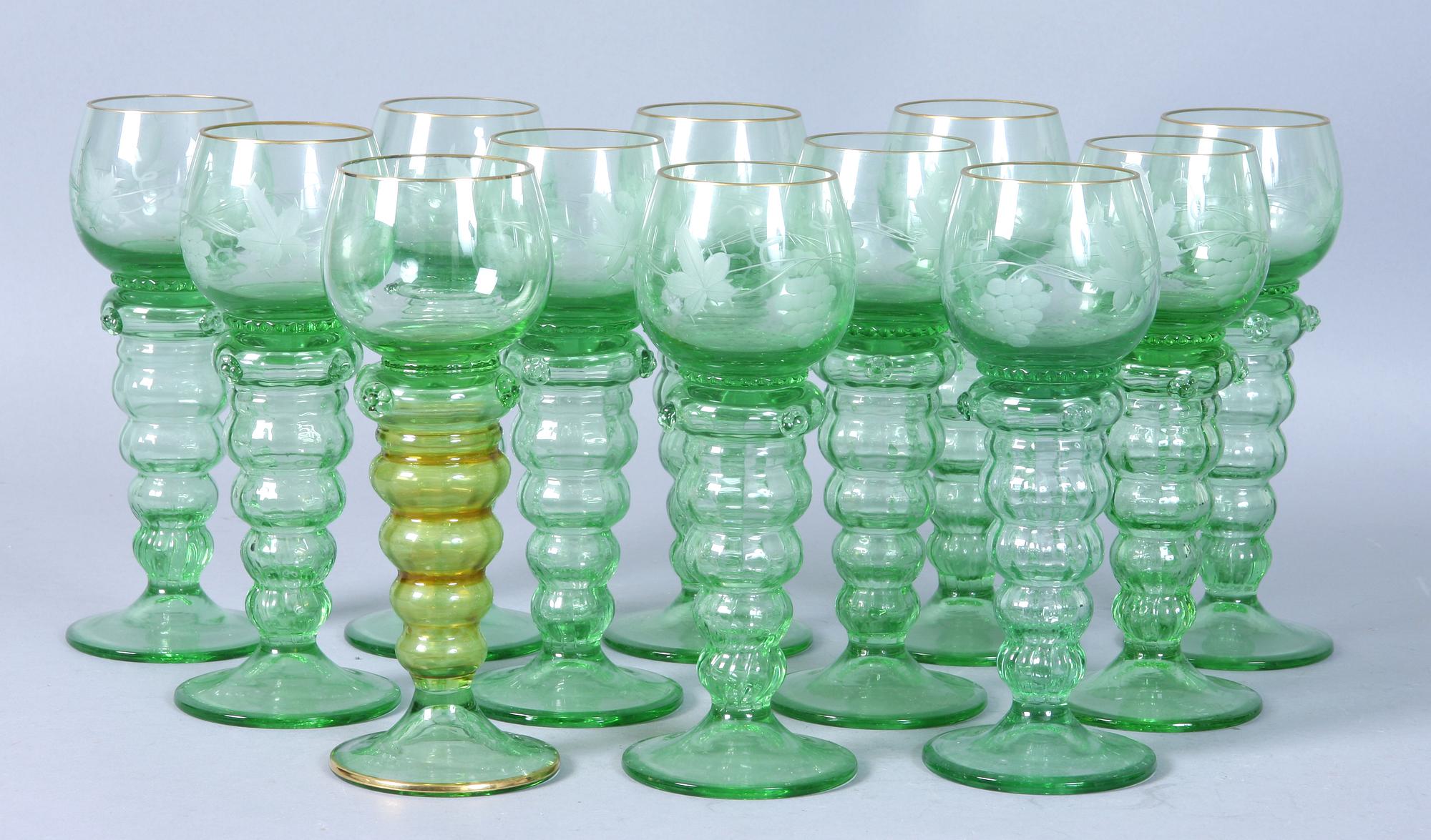 REMMARE, 11 + 1 st, glas, Kosta, 1900-tal.