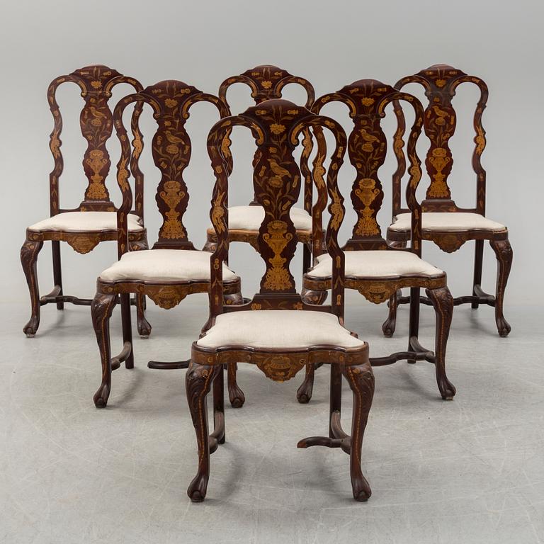 A set of six chairs, England / Holland. 19th century.