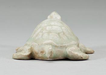A pale celadon glazed figurine of a turtle, Song dynasty (960-1279).