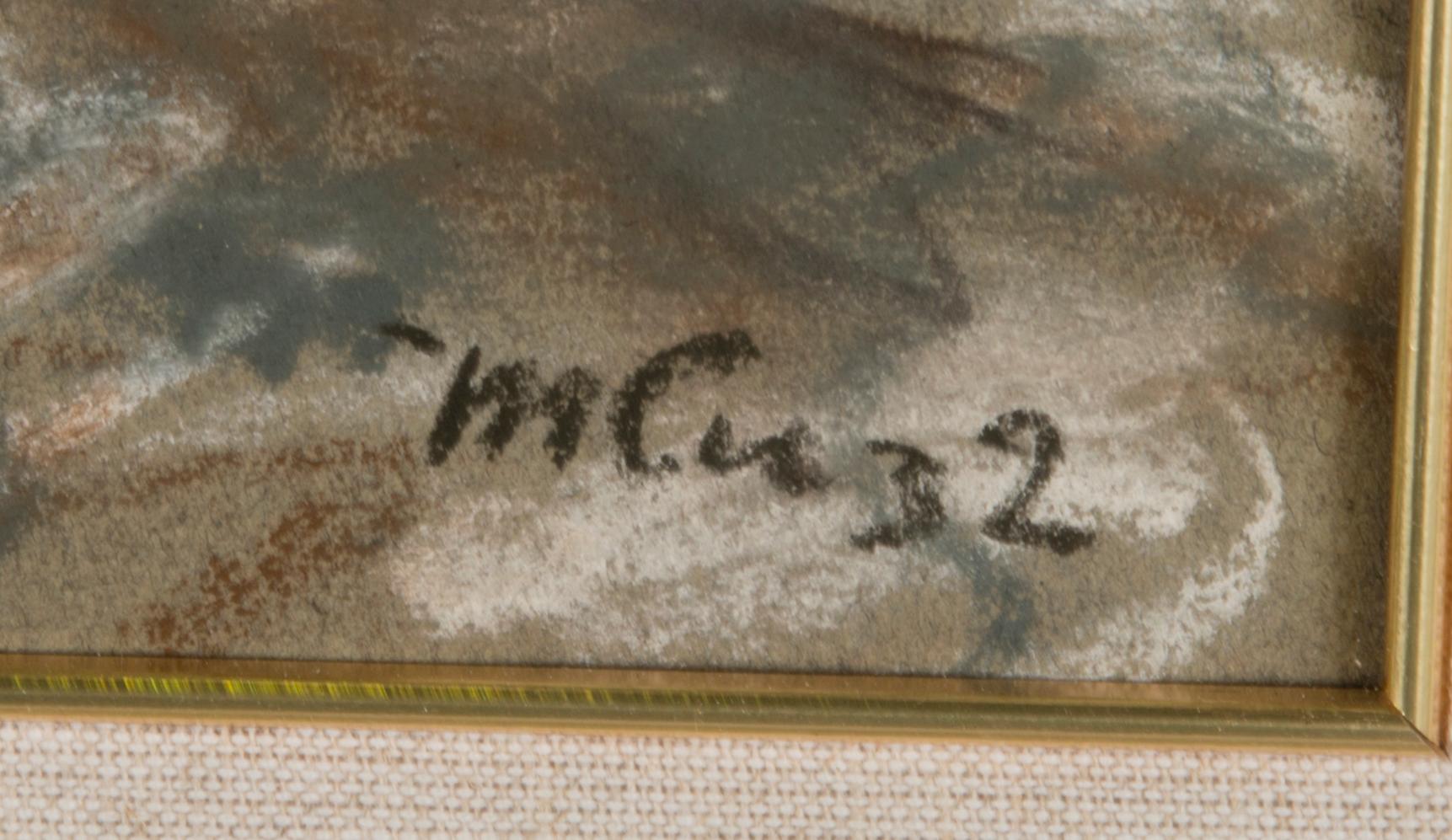 MARCUS COLLIN, pastel, signed and dated -32.
