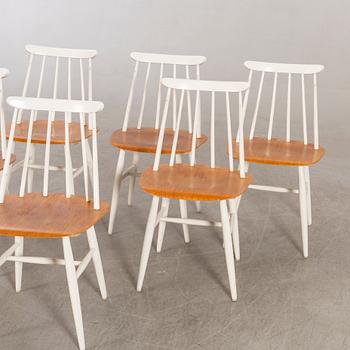 Chairs 7 pieces, "Fanett", Ilmari Tapiovaara, Edsbyverken, 1900-talets andra hälft.