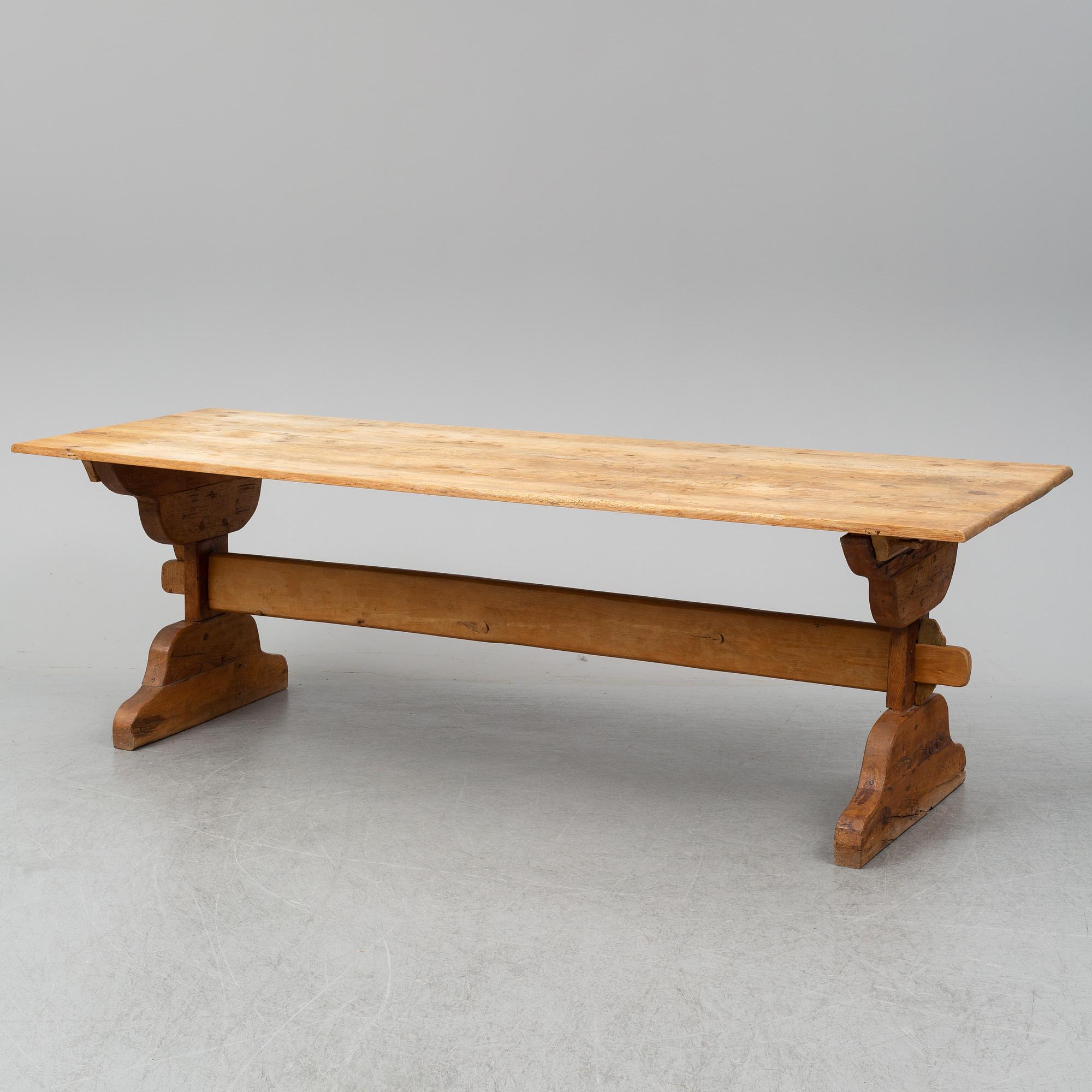 A 19th Century vernacular pine table.