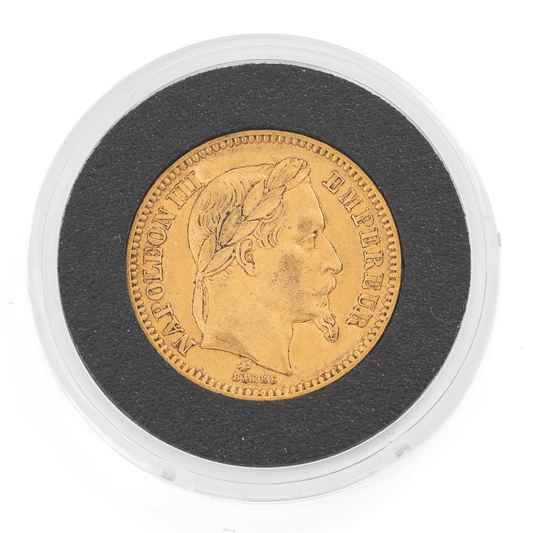 Gyldmynt, Frankrike, Napoleon III, 20 francs, 1861.