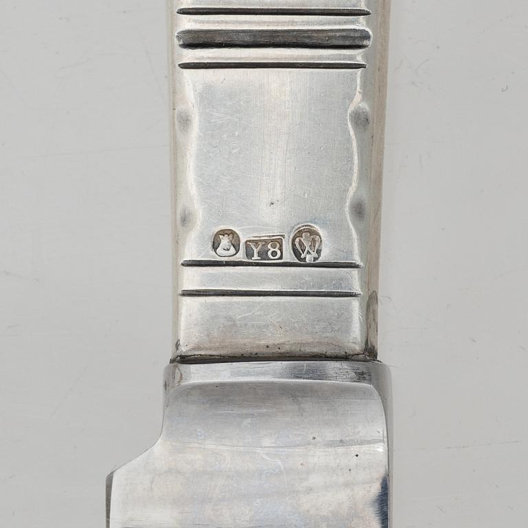 Jacob Ängman, bestickservis, silver, 118 delar, "Rosenholm", GAB, 1947-1952.