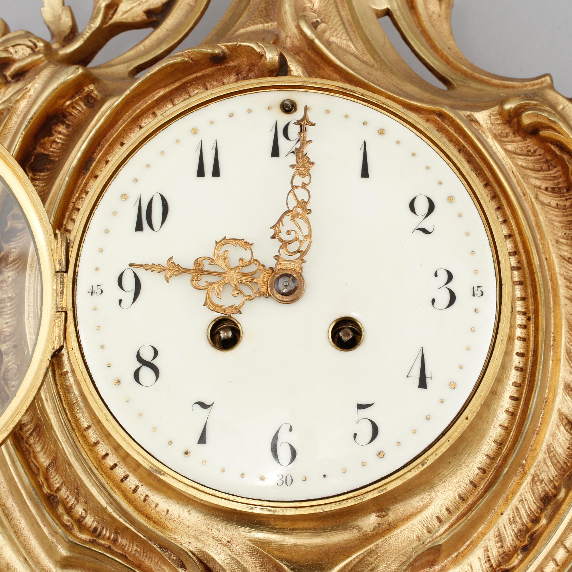 VÄGGPENDYL, Louis XV-stil, 1800-tal.