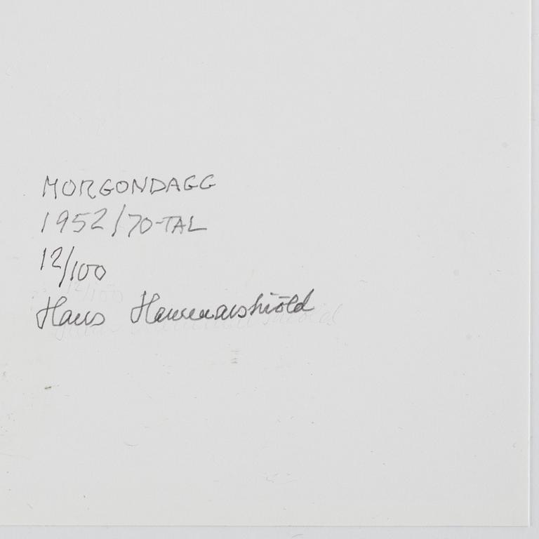 Hans Hammarskiöld, "Morgondagg", 1952.