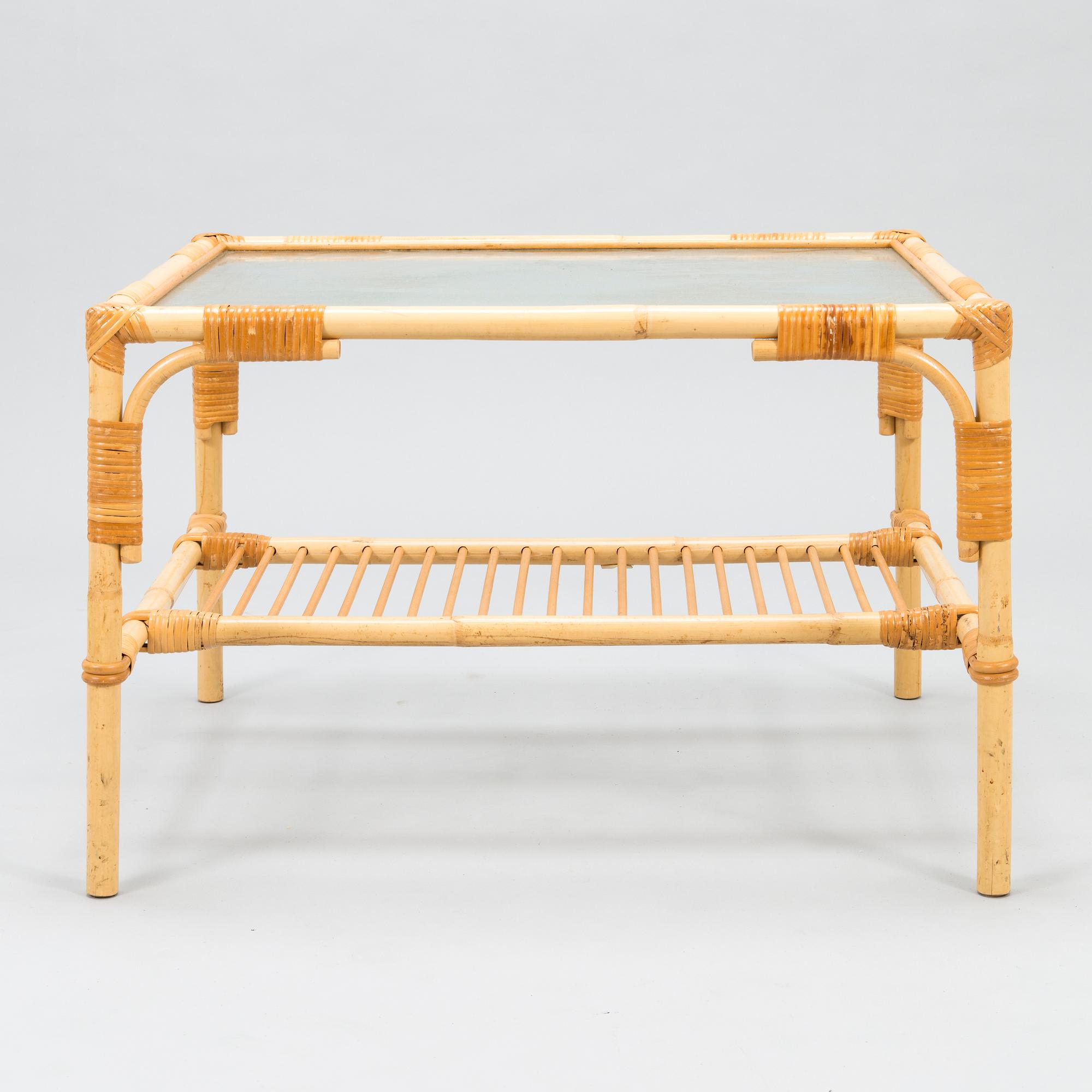A Finnish rattan table, Sokeva-Käsityö, last quarter of the 20th Century.