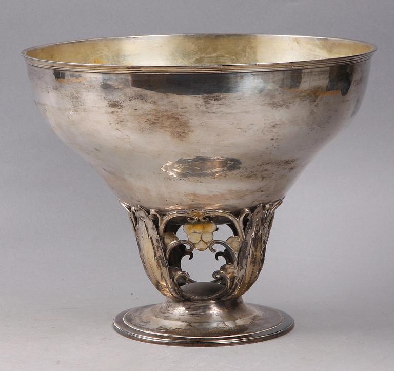 PRAKTSKÅL, silver, jugend, GAB, Stockholm 1910-20-tal.
