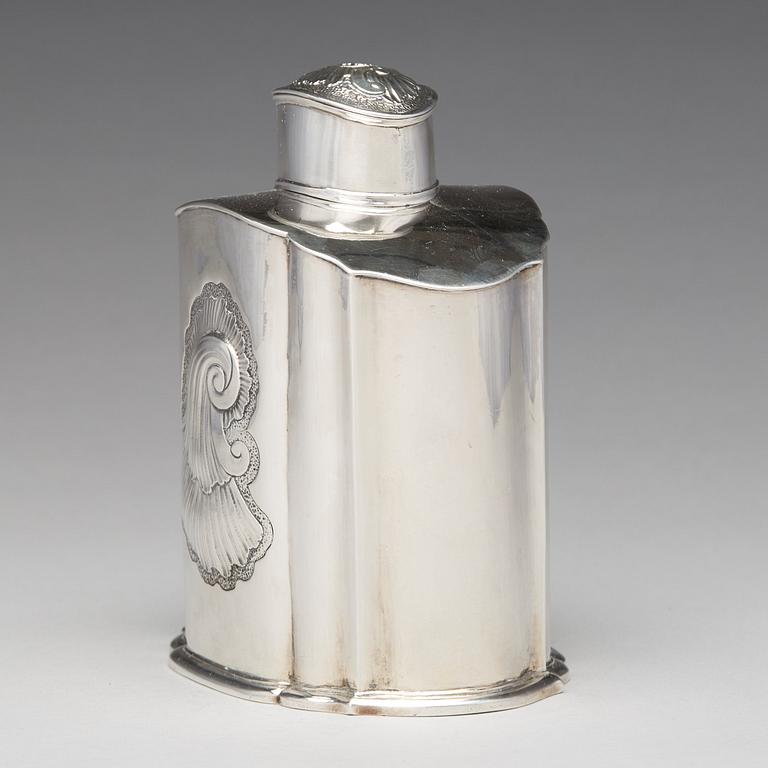 Johan Collin, teburk, stor, silver, Stockholm 1745. Senbarock.