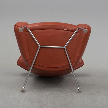 HANS J WEGNER, fåtölj med fotpall, "Ox-Chair", Erik Jörgensen, Danmark.